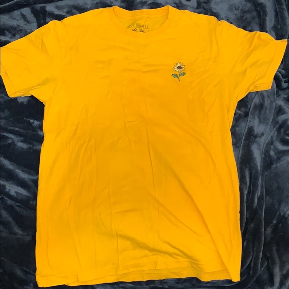 Sunflower Yellow Embroidered Tee